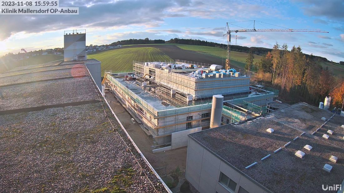 Blick auf die Baustelle Baublog